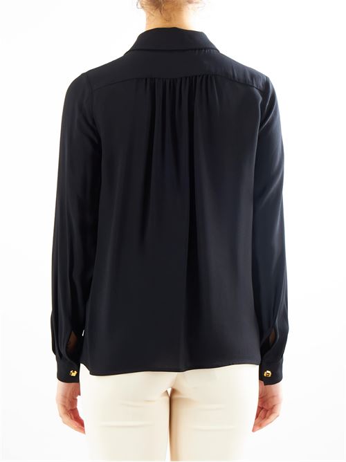 Camicia in georgette di viscosa con foulard lettering Elisabetta Franchi ELISABETTA FRANCHI | Camicia | CA02341E2110
